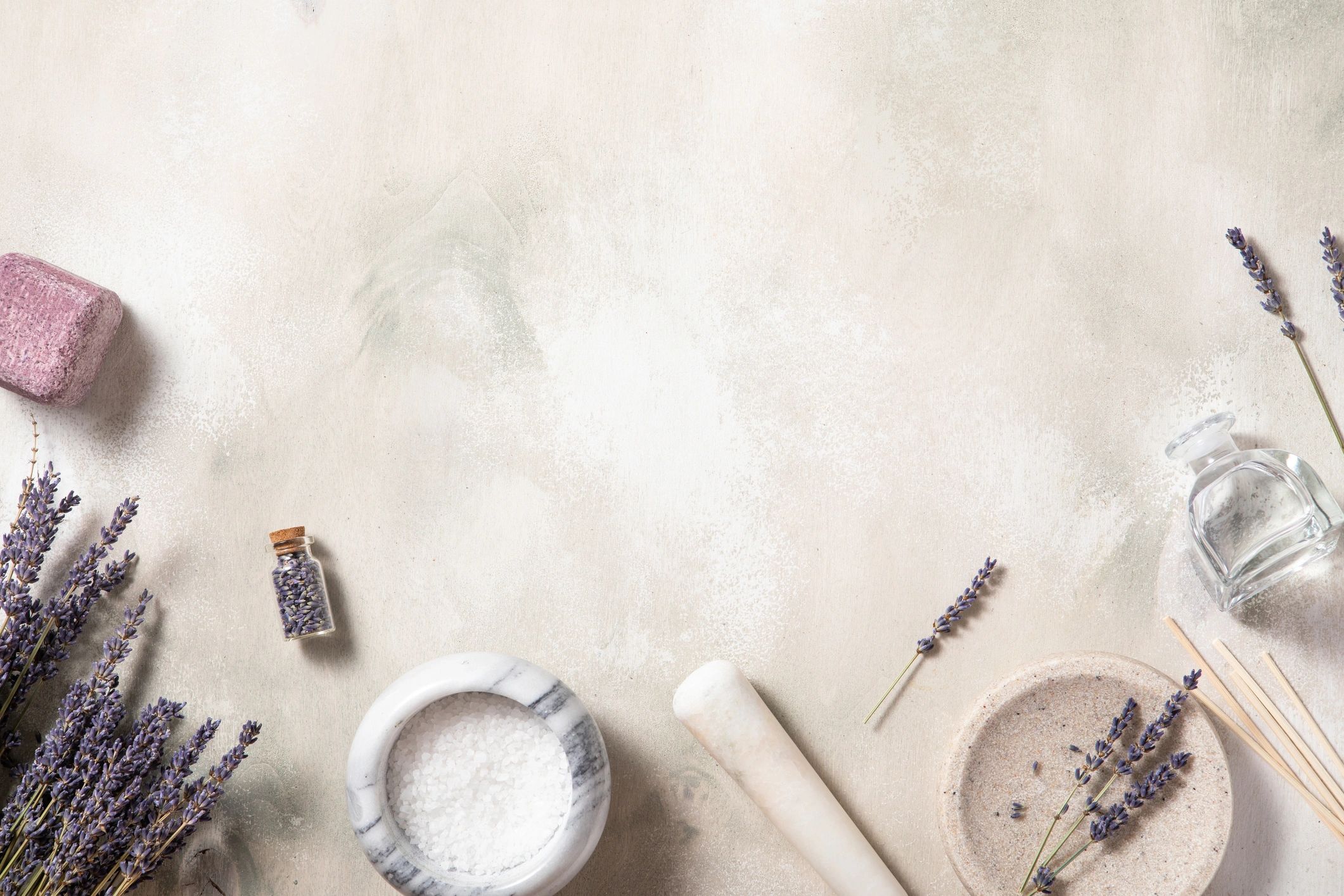 Soft neutral wellness styling for customer testimonial